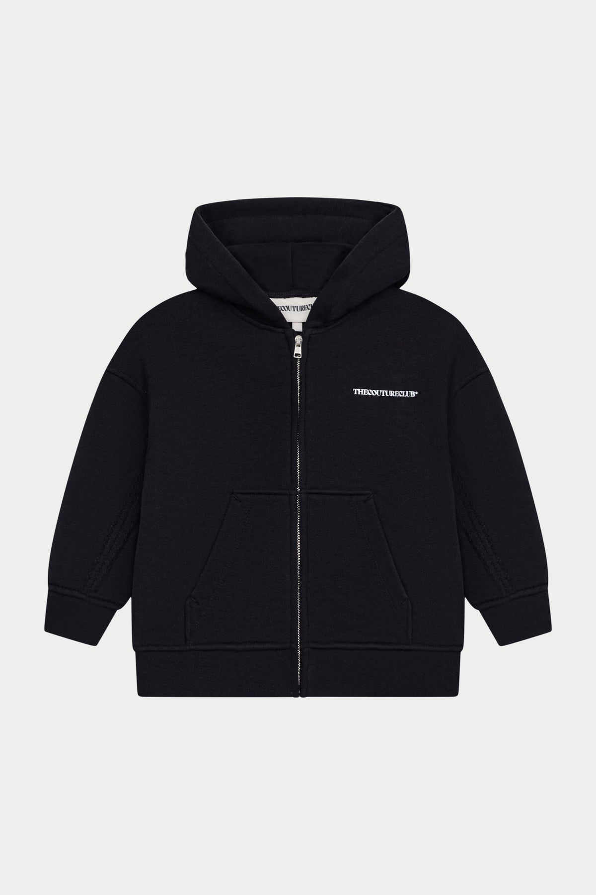 JUNIOR COPYRIGHT ZIP THROUGH HOODIE - BLACK