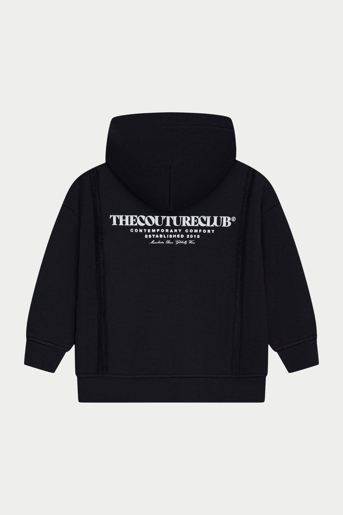 JUNIOR COPYRIGHT ZIP THROUGH HOODIE - BLACK