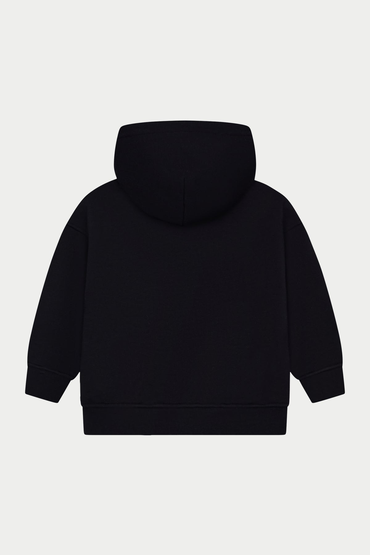 KIDS MONOGRAM EMBLEM APPLIQUE HOODIE - BLACK