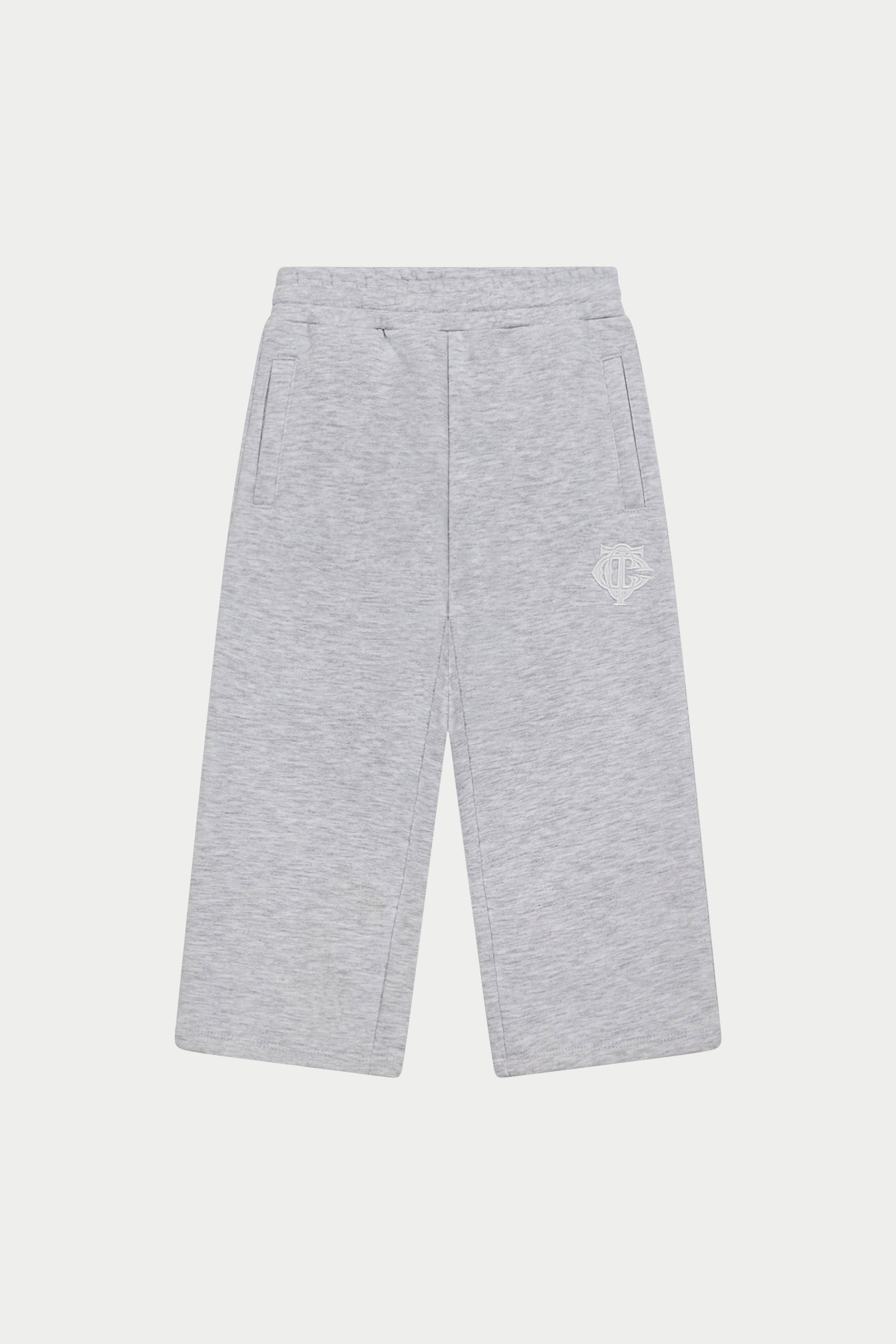 JUNIOR MONOGRAM EMBLEM APPLIQUE JOGGERS - GREY MARL