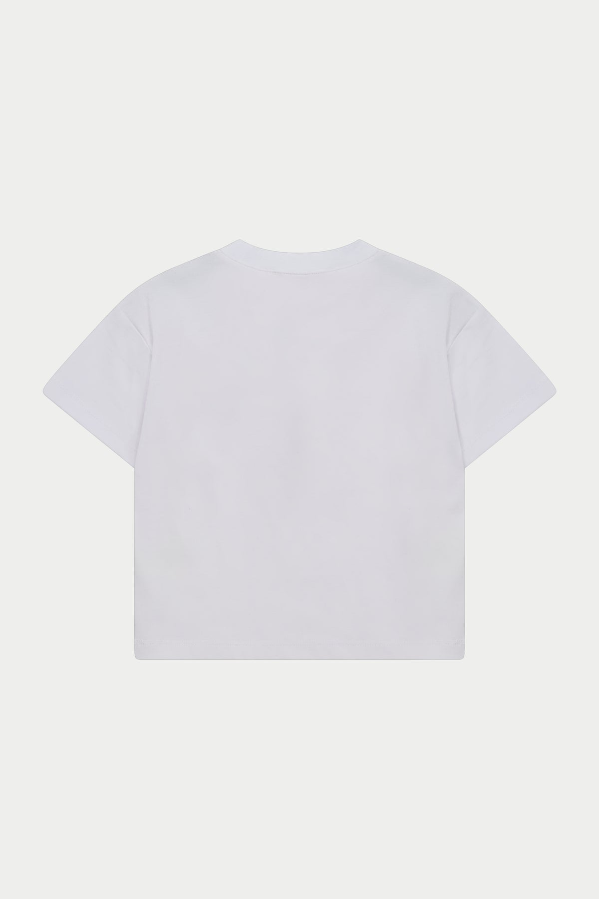 JUNIOR MONOGRAM EMBLEM APPLIQUE T-SHIRT - WHITE