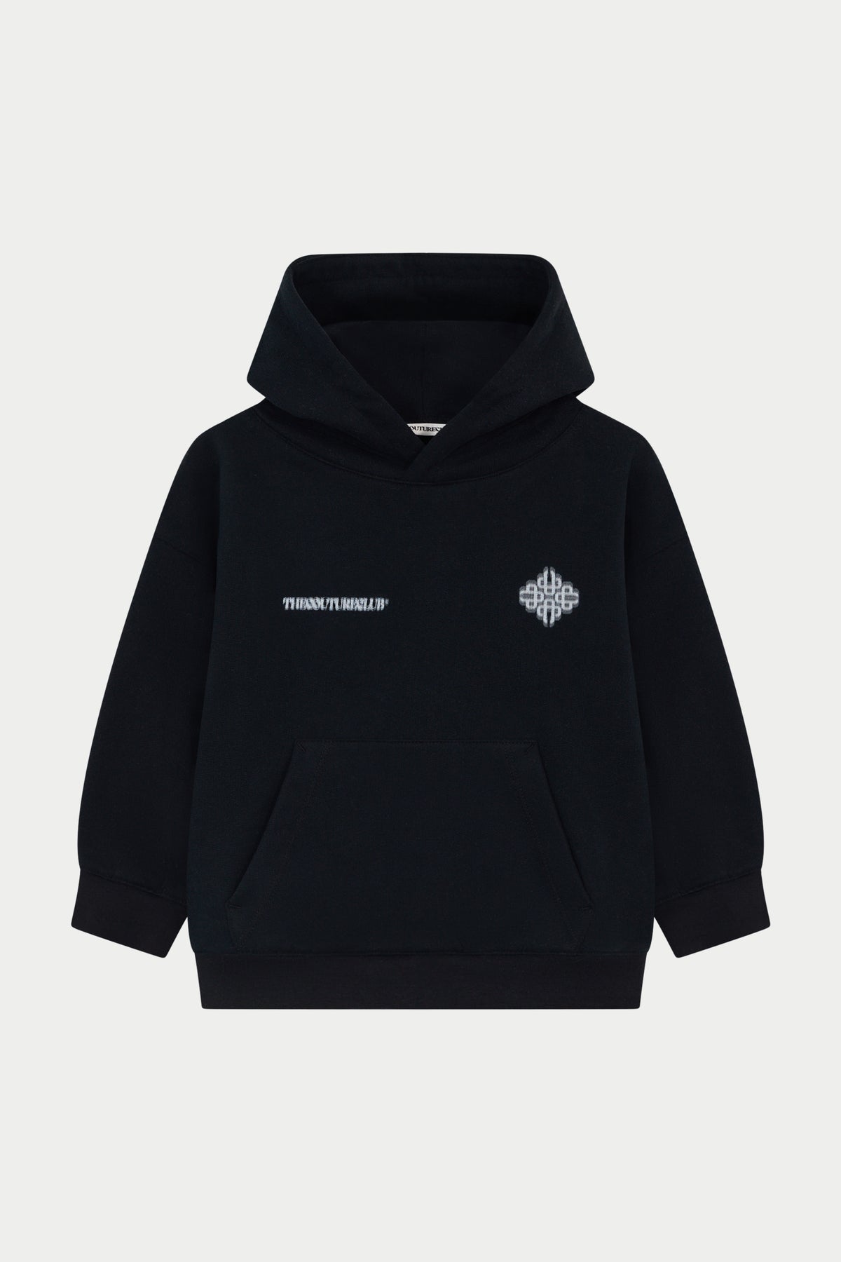 KIDS MOTION BLURRED HOODIE - BLACK