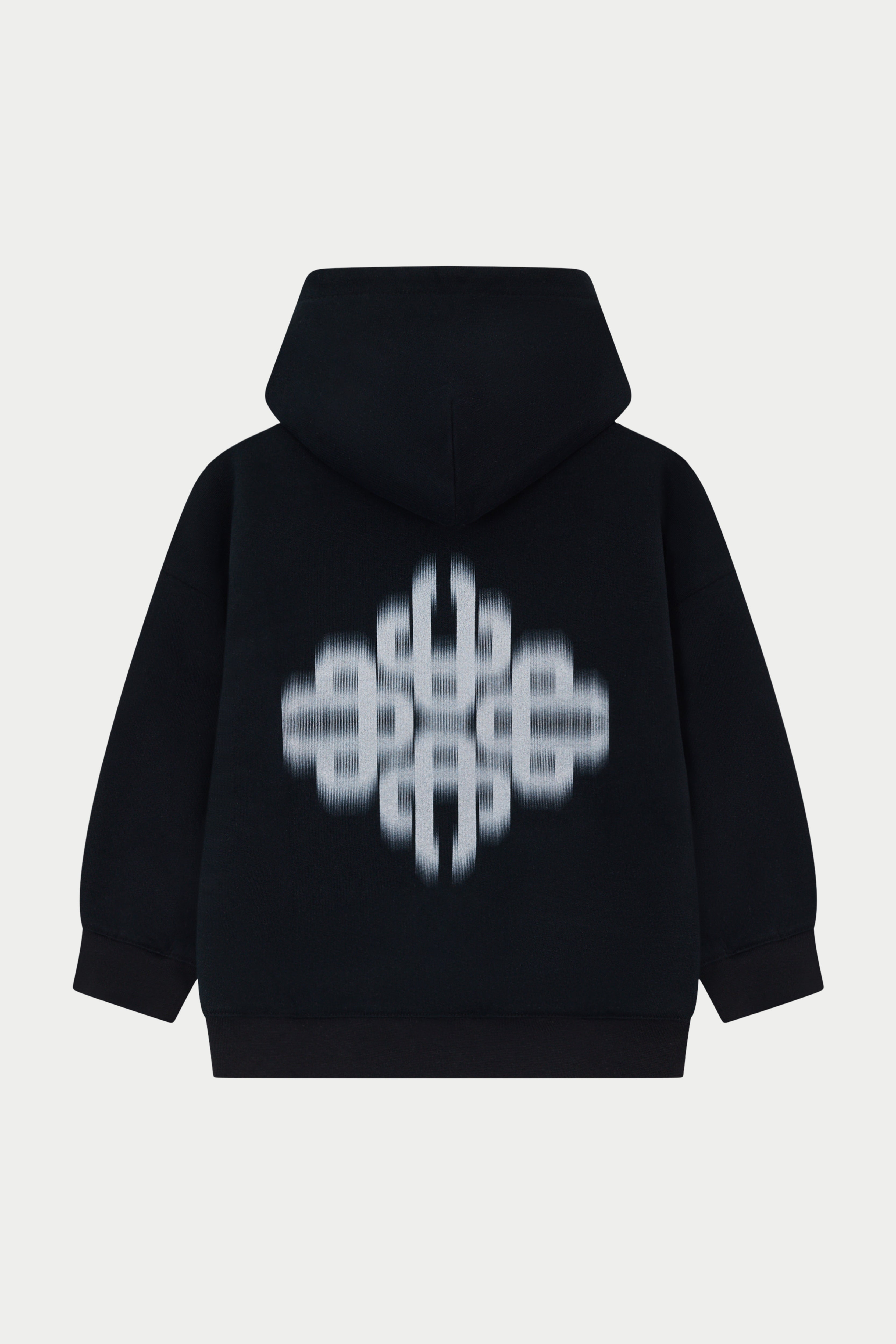 JUNIOR MOTION BLURRED HOODIE - BLACK