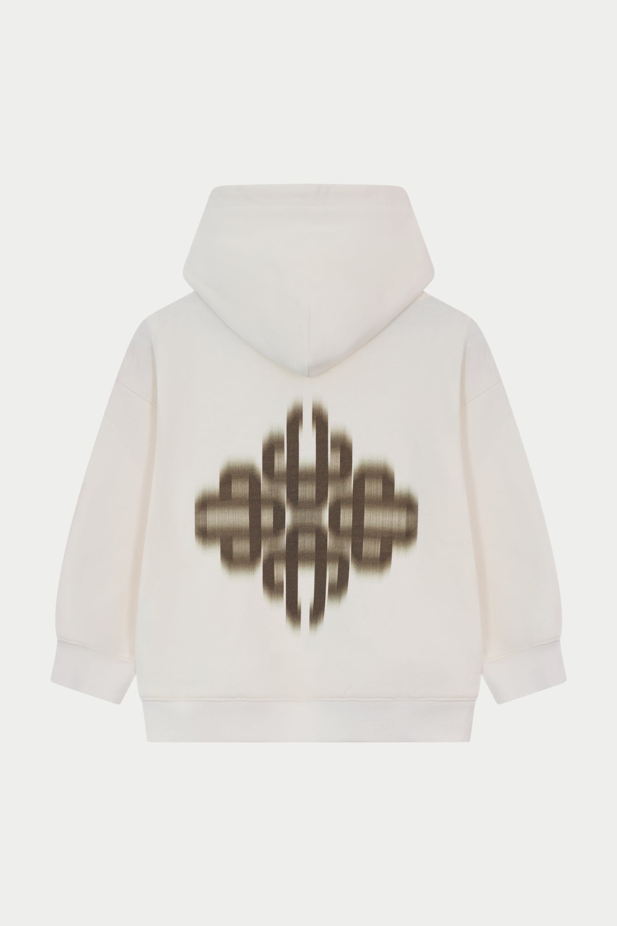 KIDS MOTION BLURRED HOODIE - OFF WHITE