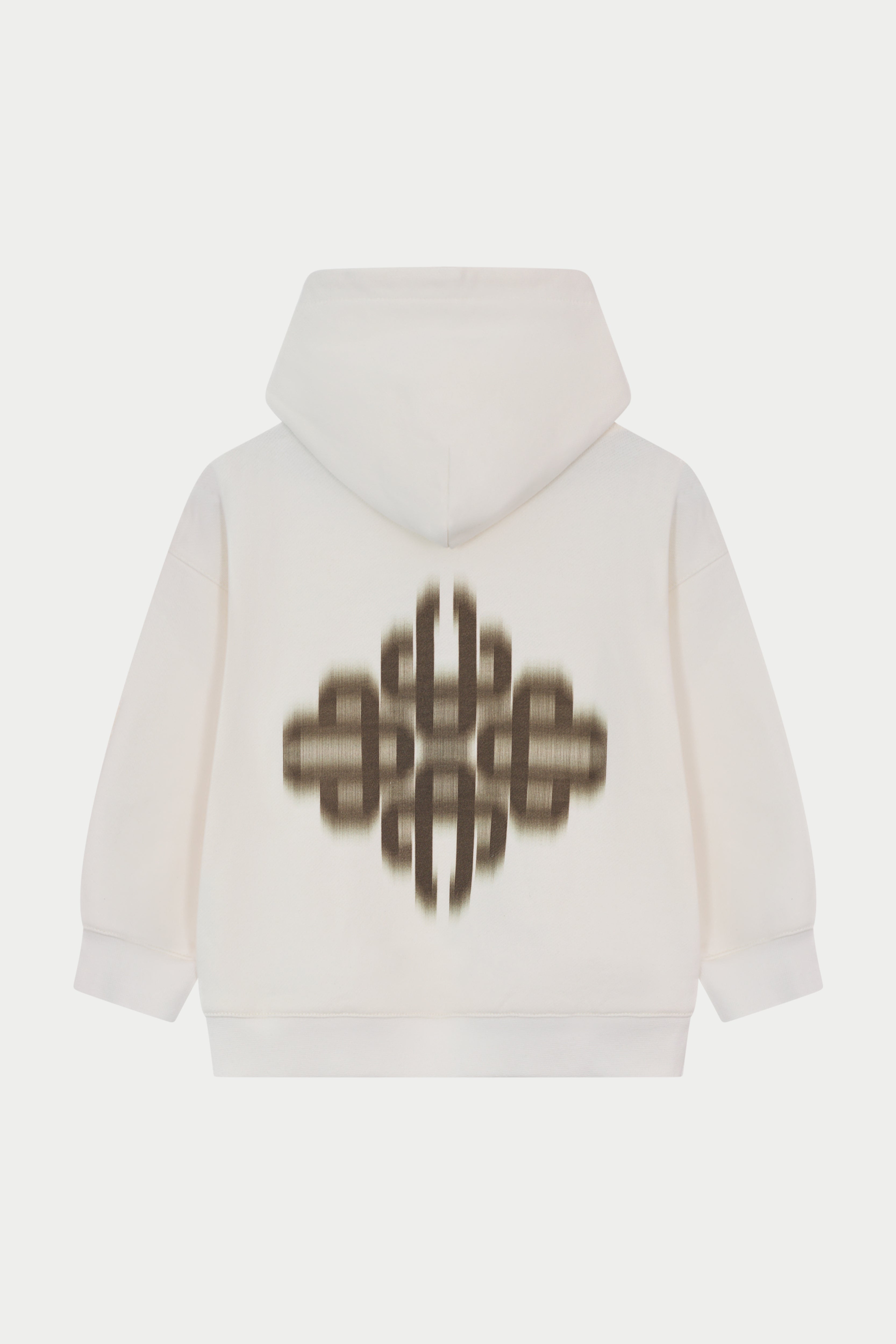 JUNIOR MOTION BLURRED HOODIE - OFF WHITE
