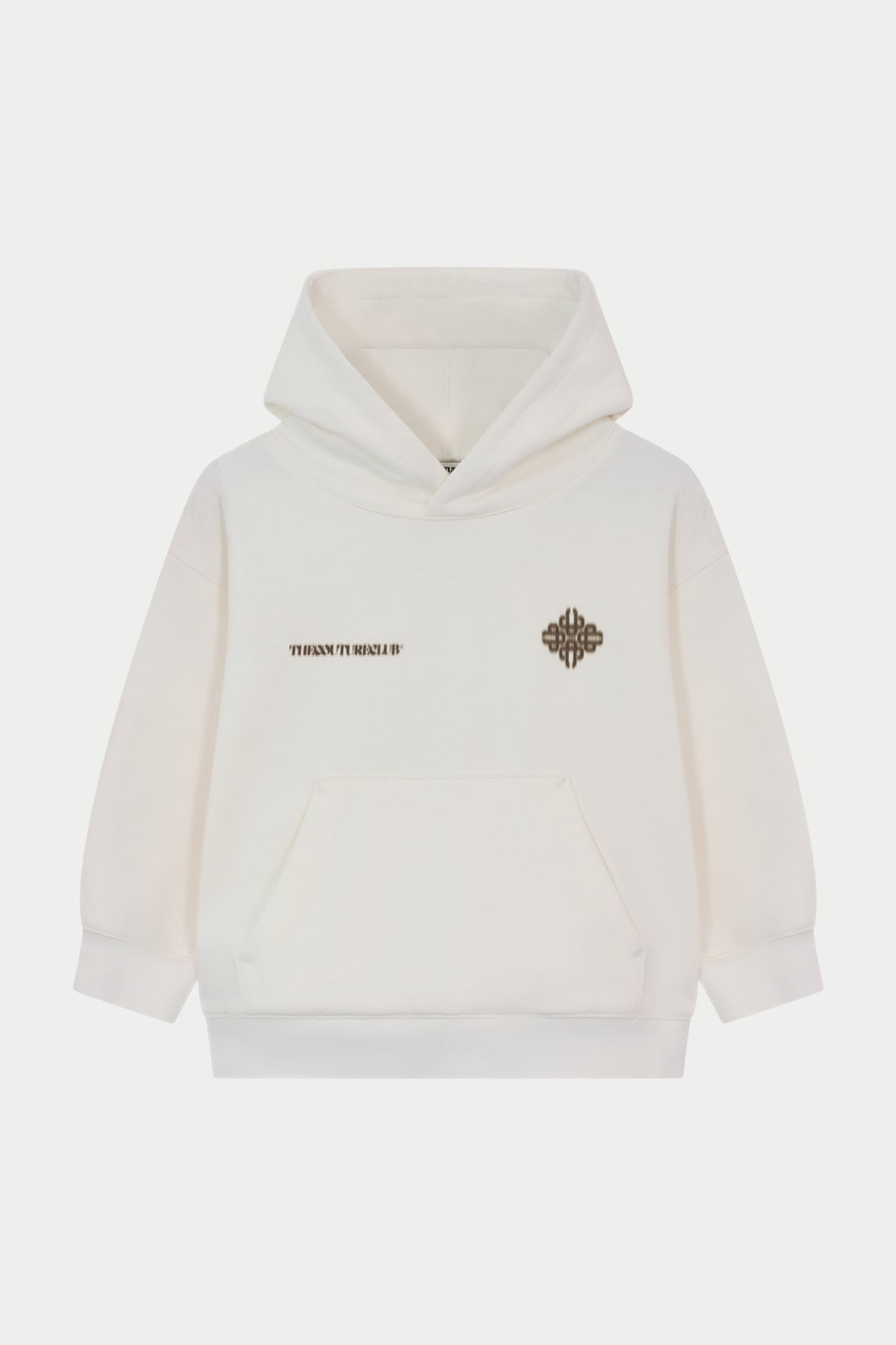 KIDS MOTION BLURRED HOODIE - OFF WHITE