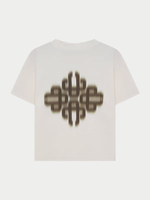 JUNIOR MOTION BLURRED T-SHIRT - OFF WHITE