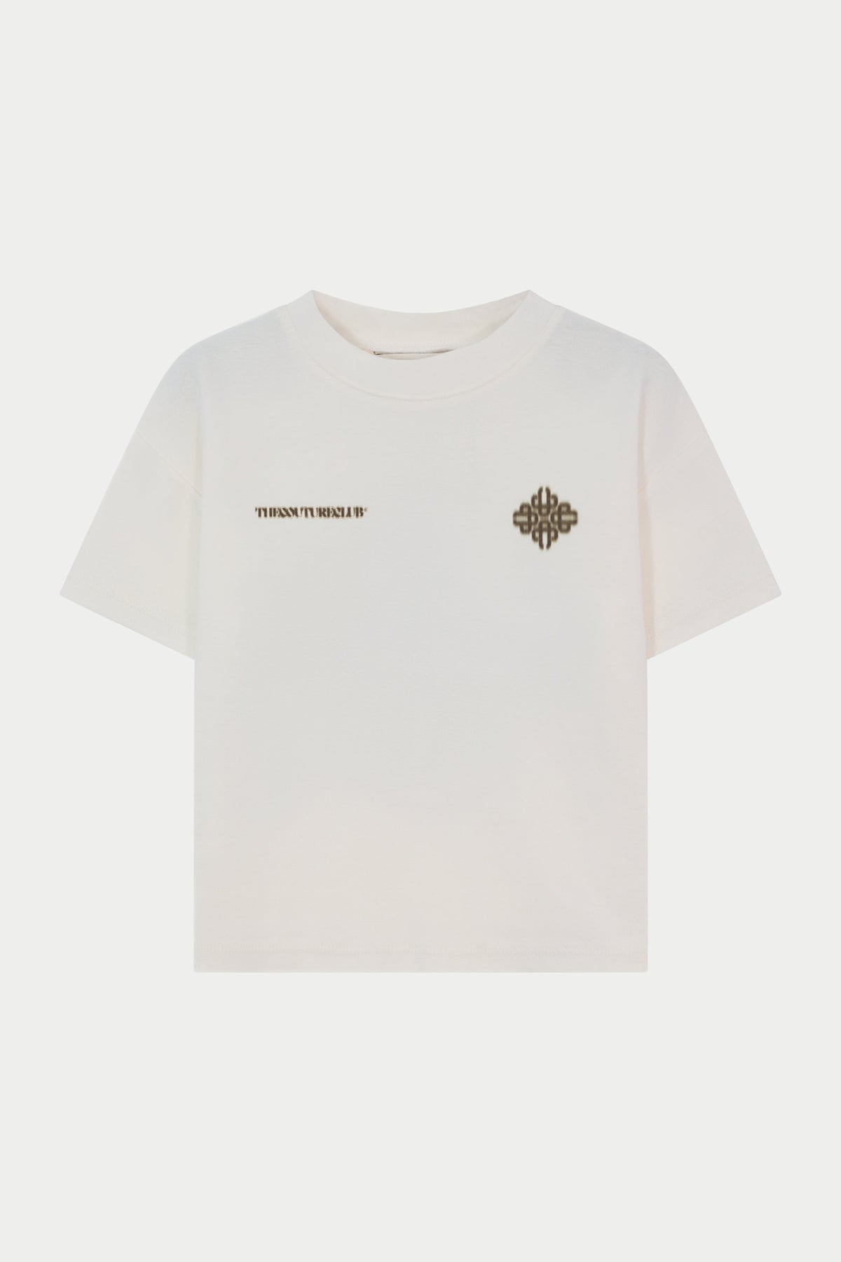 JUNIOR MOTION BLURRED T-SHIRT - OFF WHITE