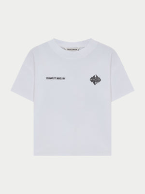 JUNIOR MOTION BLURRED T-SHIRT - WHITE