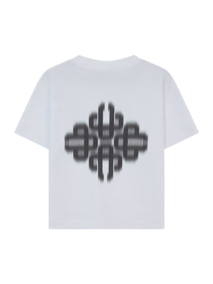 JUNIOR MOTION BLURRED T-SHIRT - WHITE