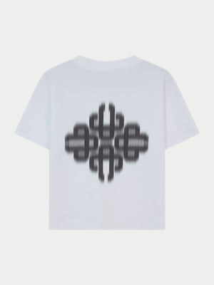 JUNIOR MOTION BLURRED T-SHIRT - WHITE