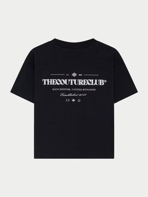 JUNIOR COPYRIGHT MULTI GRAPHIC T-SHIRT - BLACK