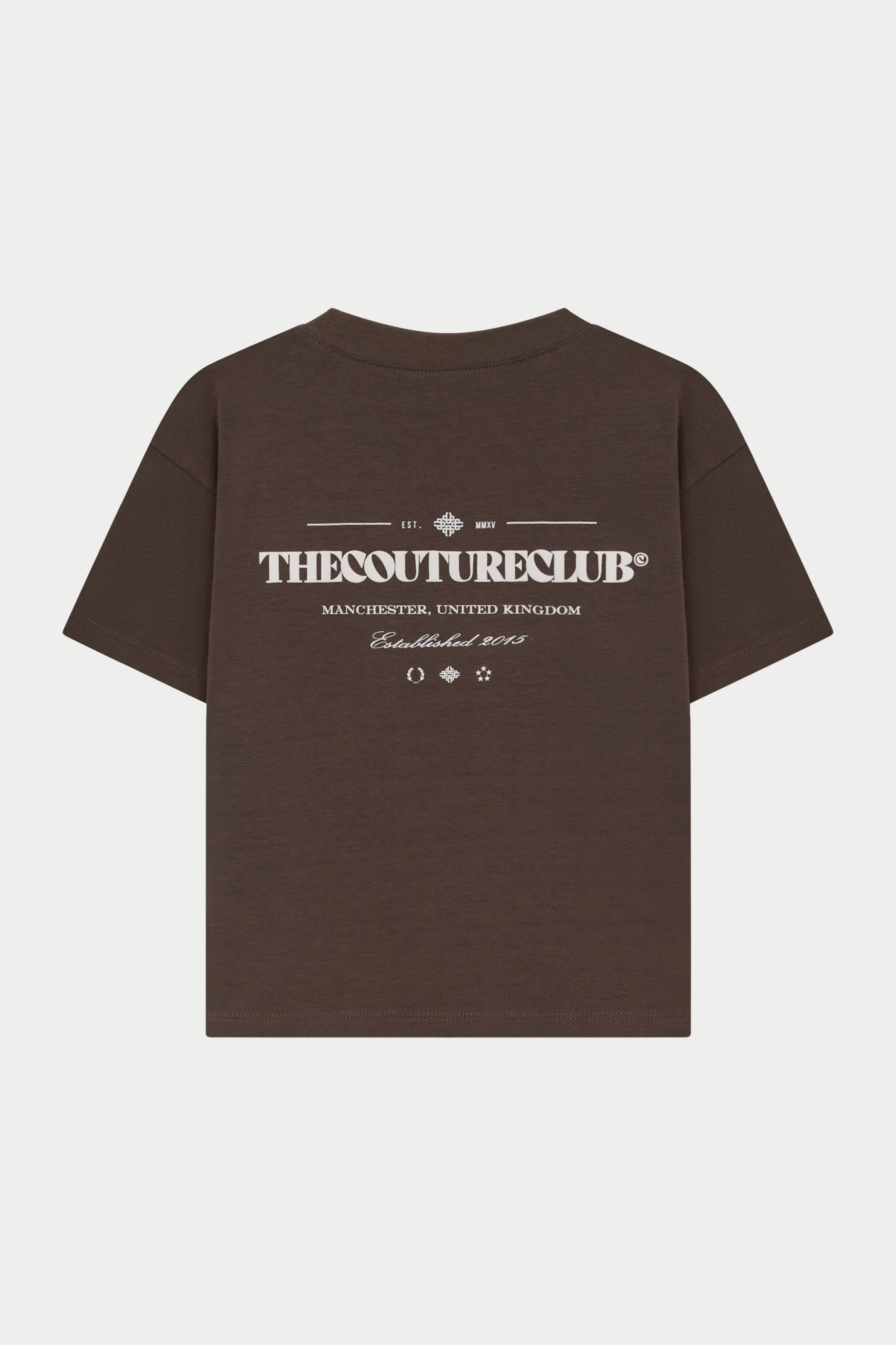 KIDS COPYRIGHT MULTI GRAPHIC T-SHIRT - BROWN