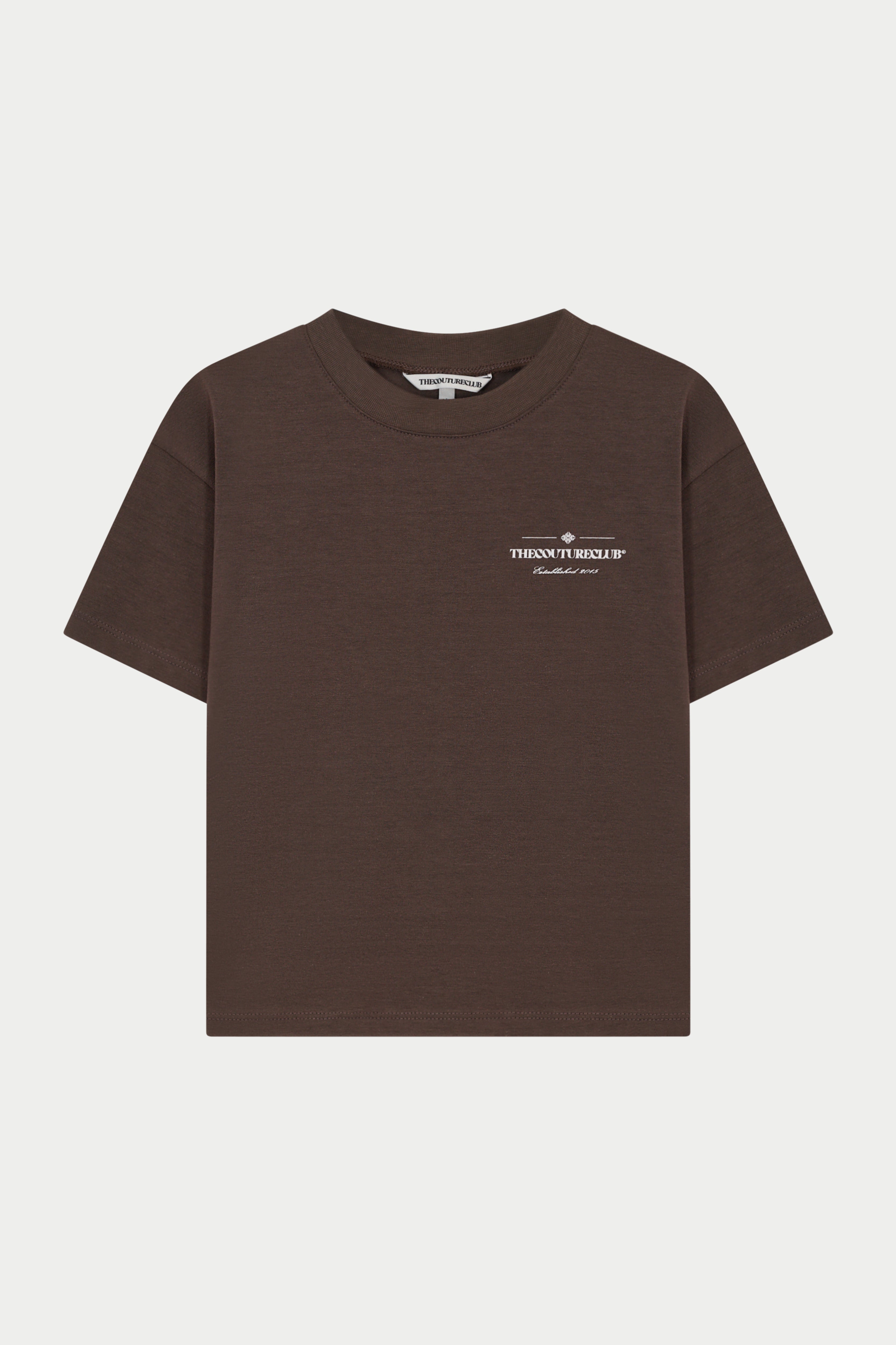 JUNIOR COPYRIGHT MULTI GRAPHIC T-SHIRT - BROWN