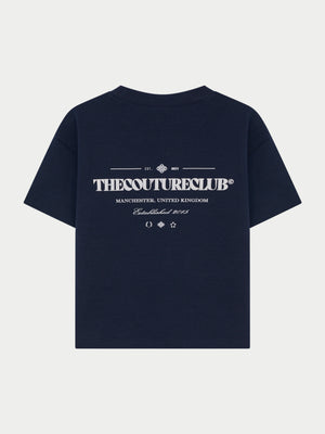 KIDS COPYRIGHT MULTI GRAPHIC T-SHIRT - NAVY