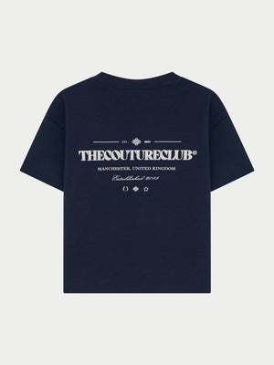 JUNIOR COPYRIGHT MULTI GRAPHIC T-SHIRT - NAVY