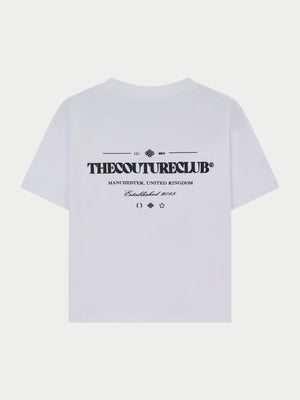 KIDS COPYRIGHT MULTI GRAPHIC T-SHIRT - WHITE