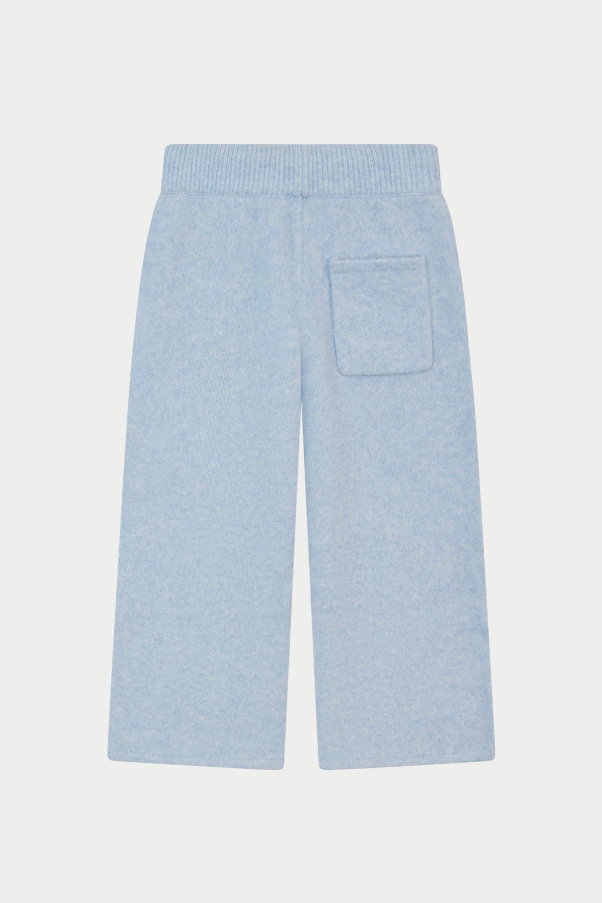 KIDS EMBLEM FLUFFY KNIT JOGGERS - BLUE