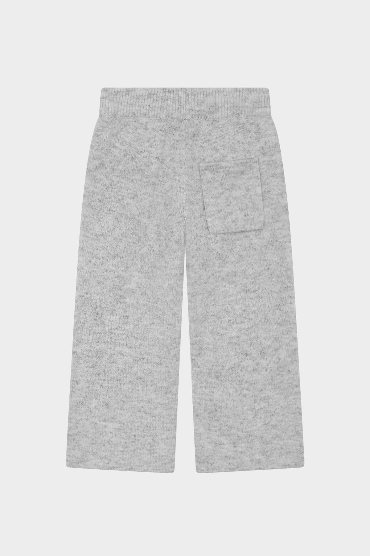KIDS EMBLEM FLUFFY KNIT JOGGERS - GREY MARL
