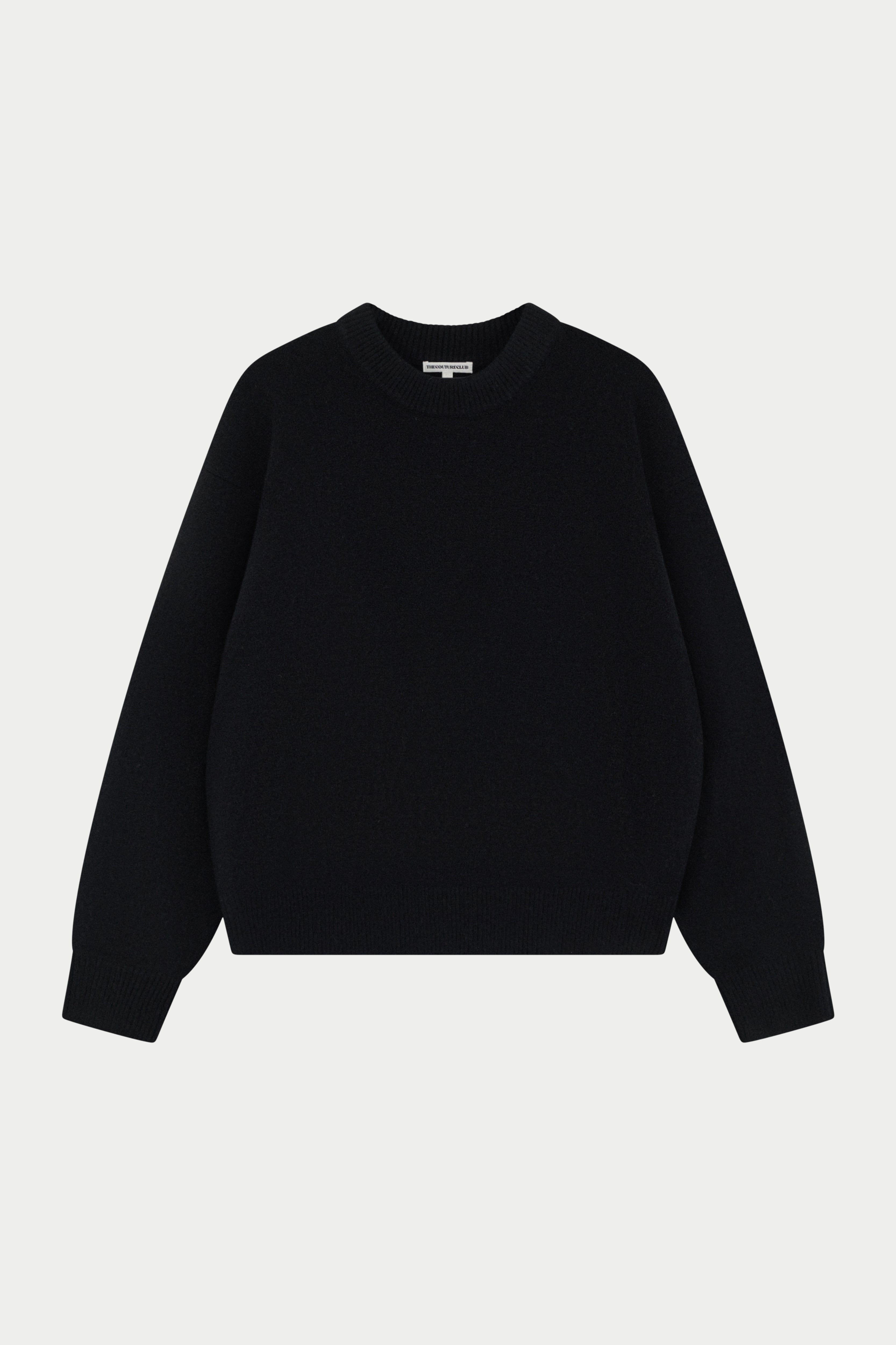 COPYRIGHT BRUSHED KNIT JUMPER - BLACK