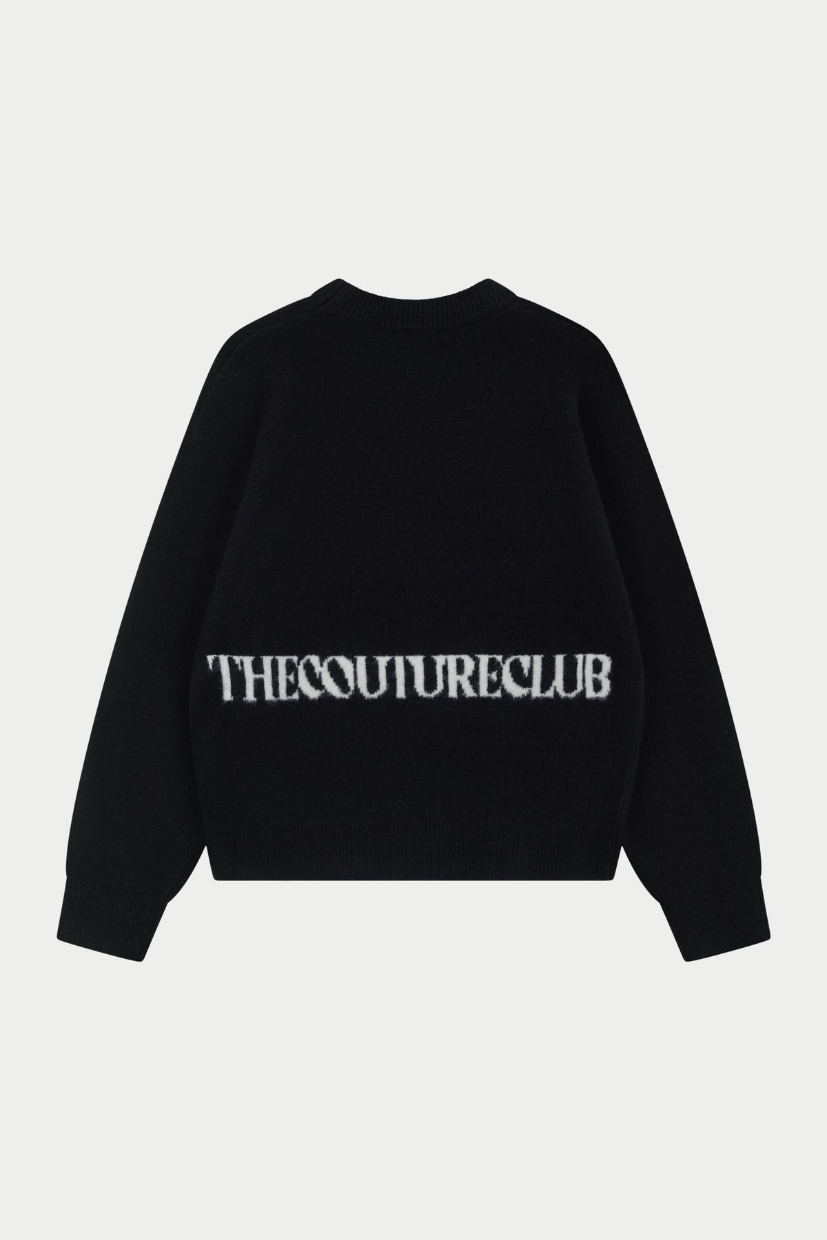COPYRIGHT BRUSHED KNIT JUMPER - BLACK