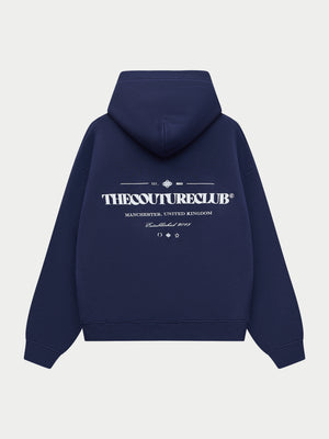 MULTI FONT GRAPHIC HOODIE - NAVY