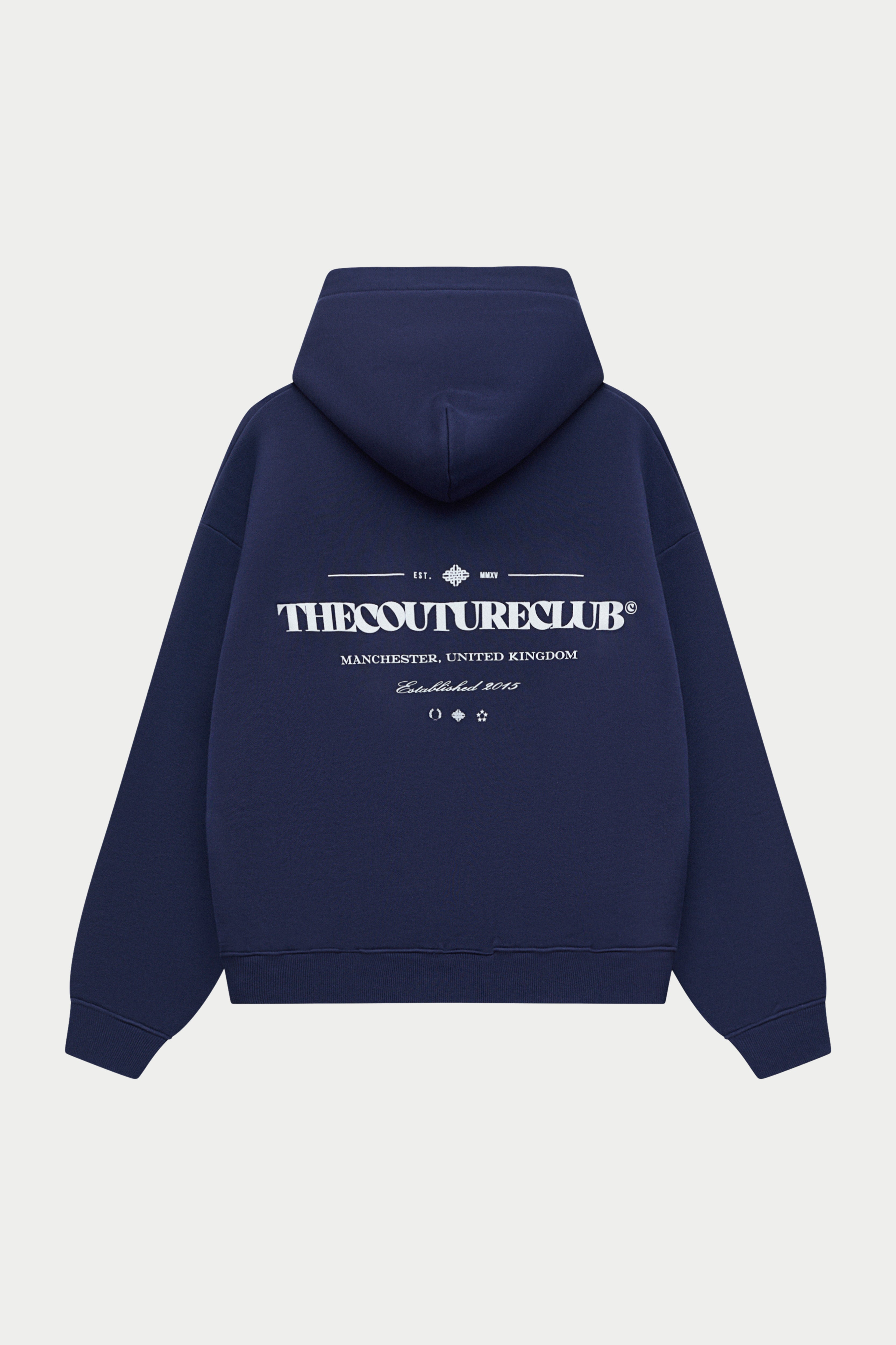 MULTI FONT GRAPHIC HOODIE - NAVY