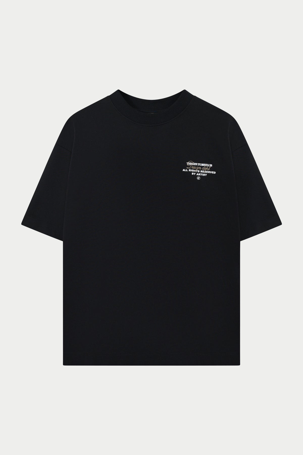 DESIGN DEPARTMENT CHEST PRINT T-SHIRT - BLACK