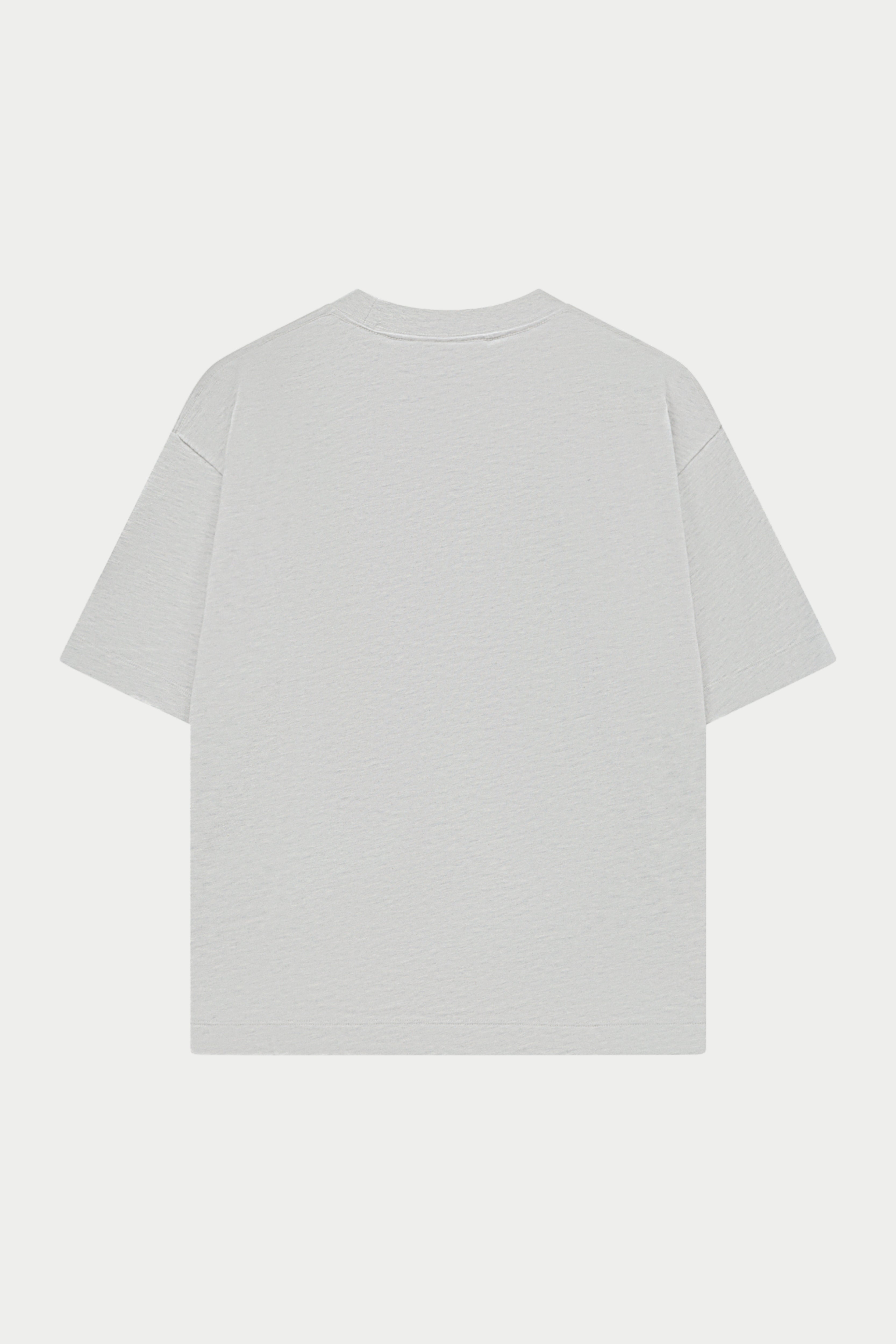 APPLIQUE MONOGRAM EMBLEM T-SHIRT - GREY MARL