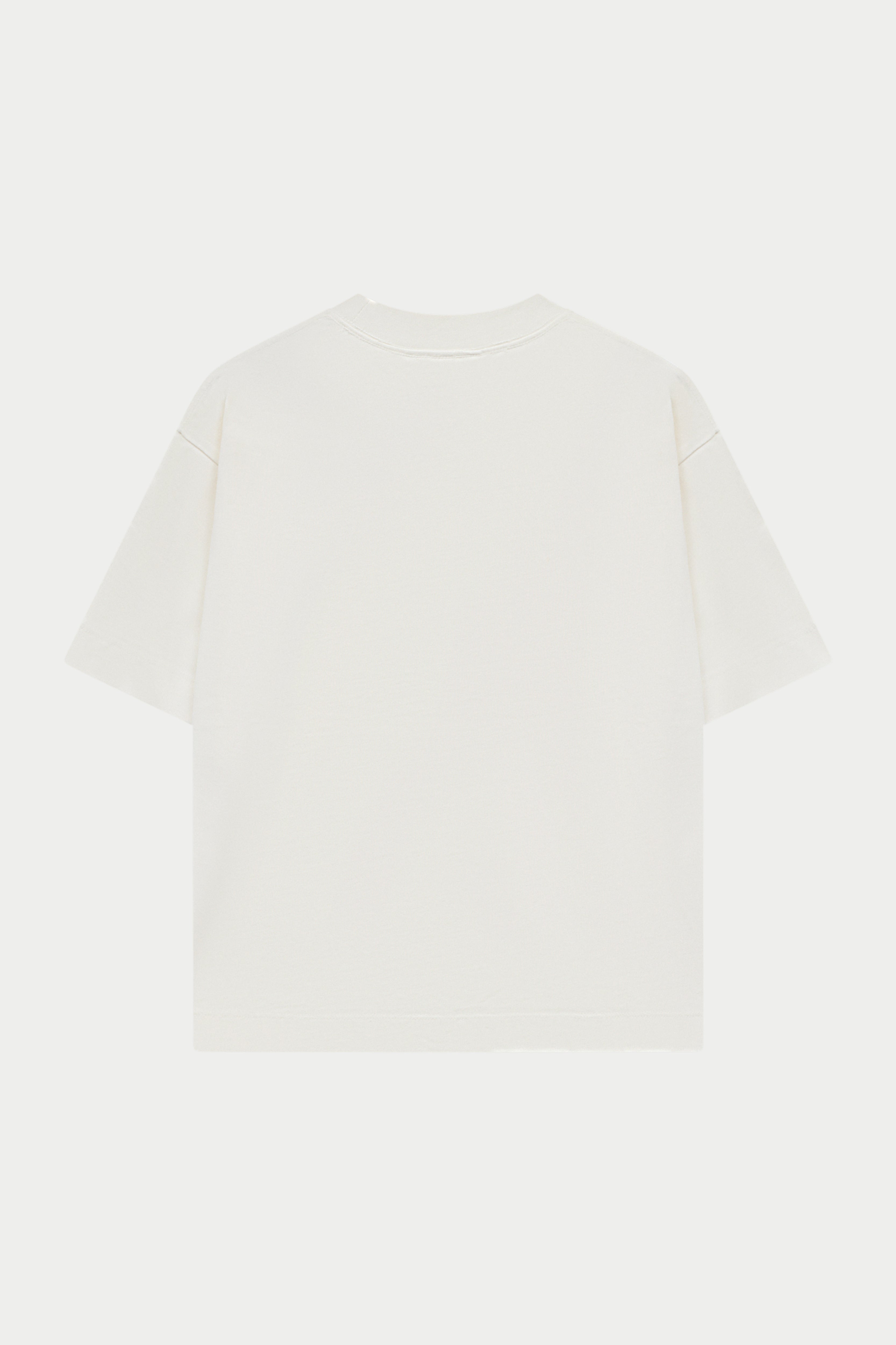 APPLIQUE MONOGRAM EMBLEM T-SHIRT - OFF WHITE