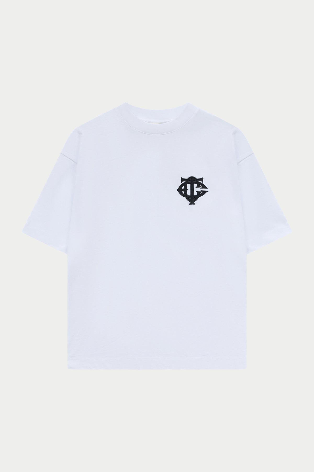 APPLIQUE MONOGRAM EMBLEM T-SHIRT - WHITE