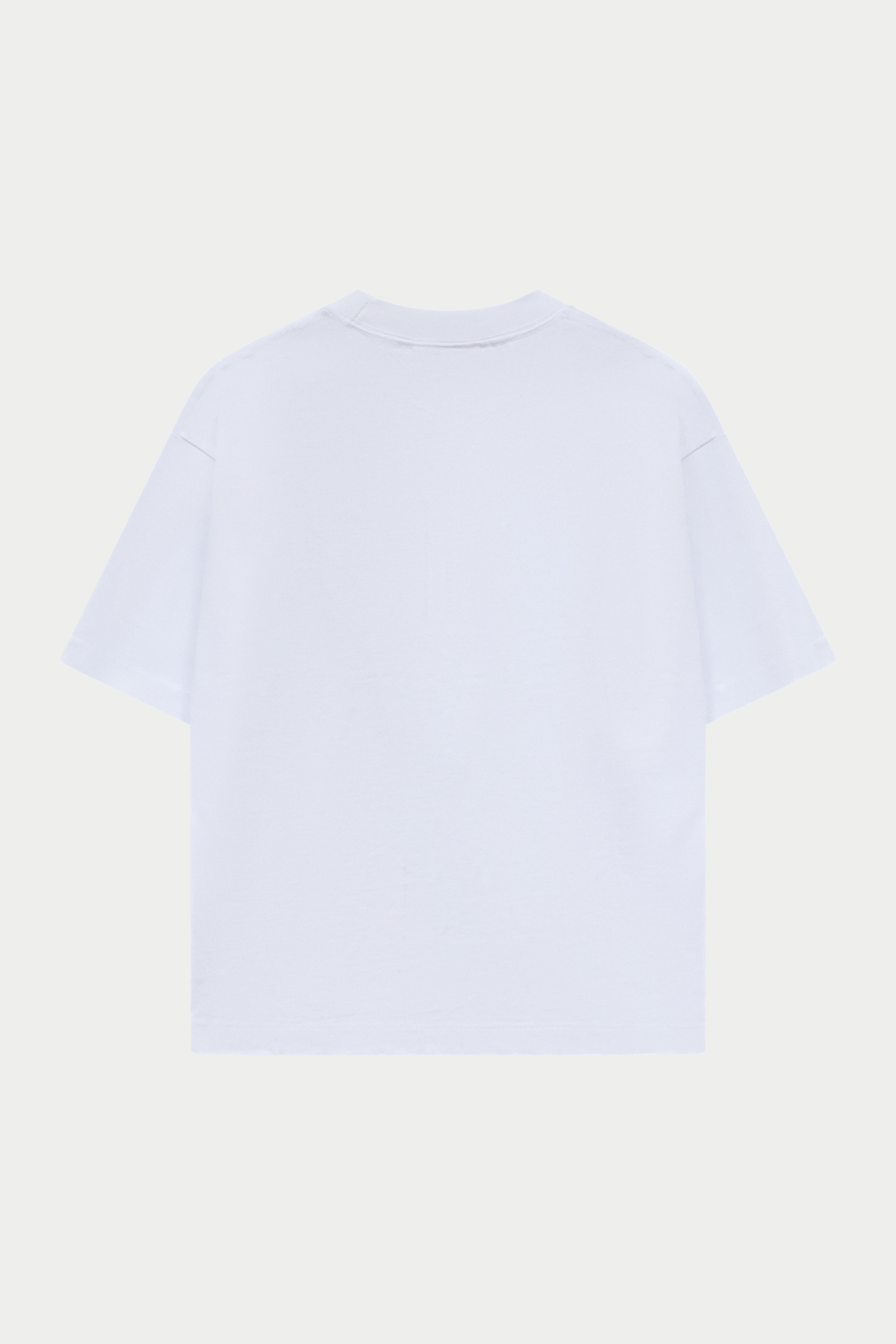 APPLIQUE MONOGRAM EMBLEM T-SHIRT - WHITE NAVY