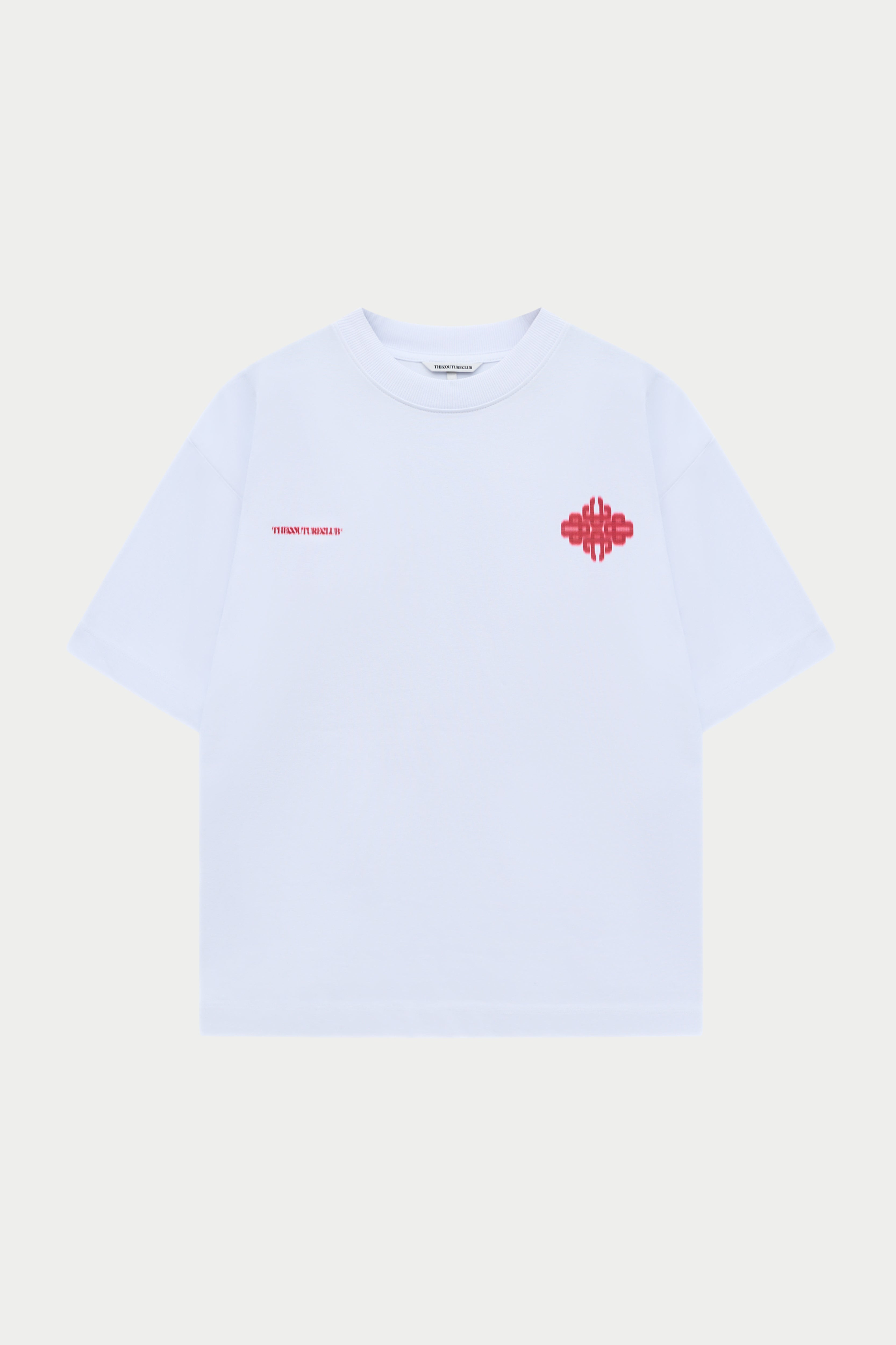 MOTION BLURRED EMBLEM T-SHIRT - RED