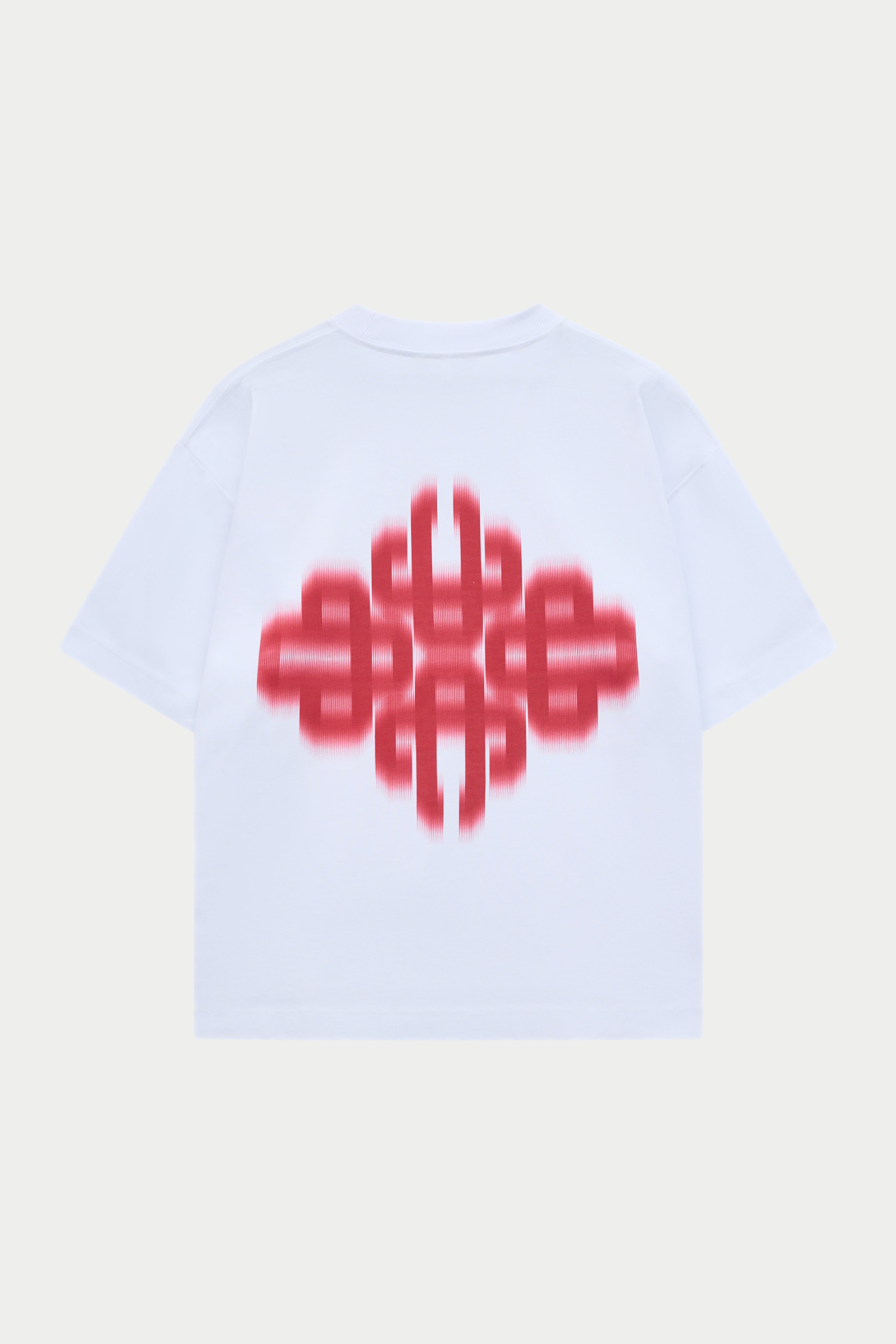 MOTION BLURRED EMBLEM T-SHIRT - RED