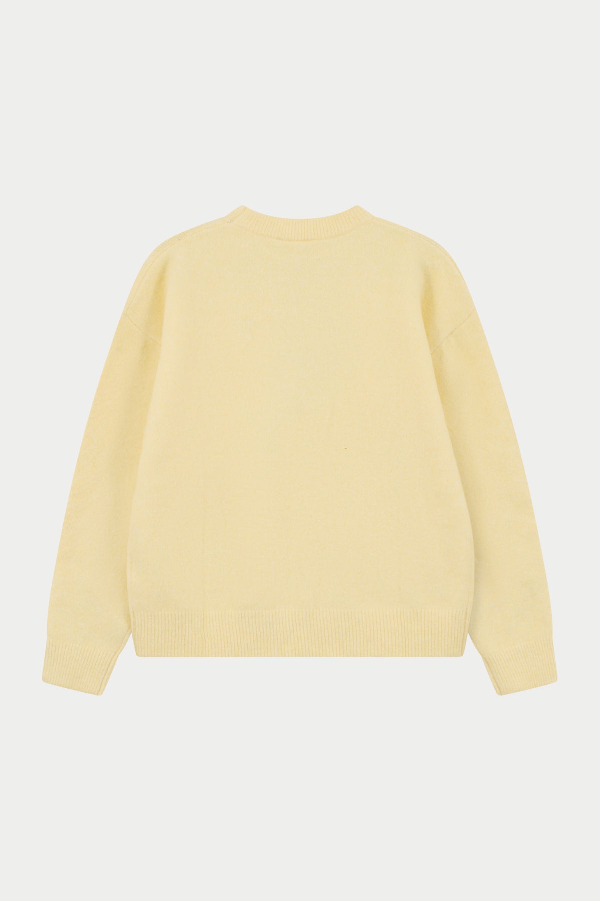 MONOGRAM FLUFFY KNIT CREW - YELLOW