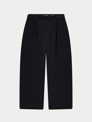 SMART BARREL TROUSER - BLACK