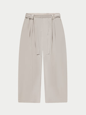SMART BARREL TROUSER - STONE