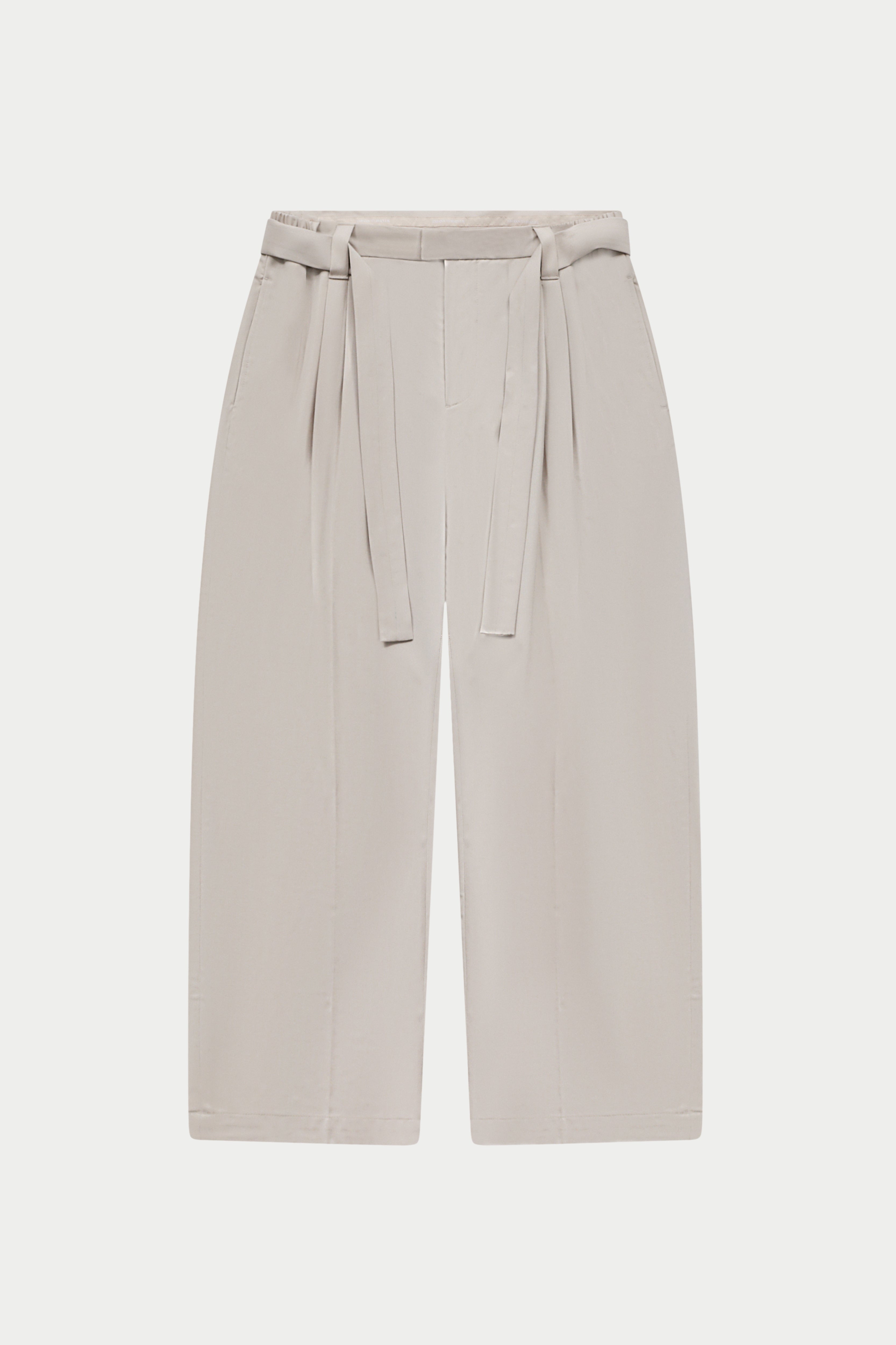 SMART BARREL TROUSER - STONE