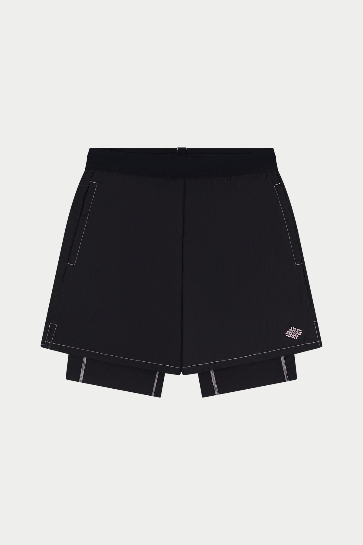 2-1 TRANSPARENT RUN SHORT - BLACK PINK