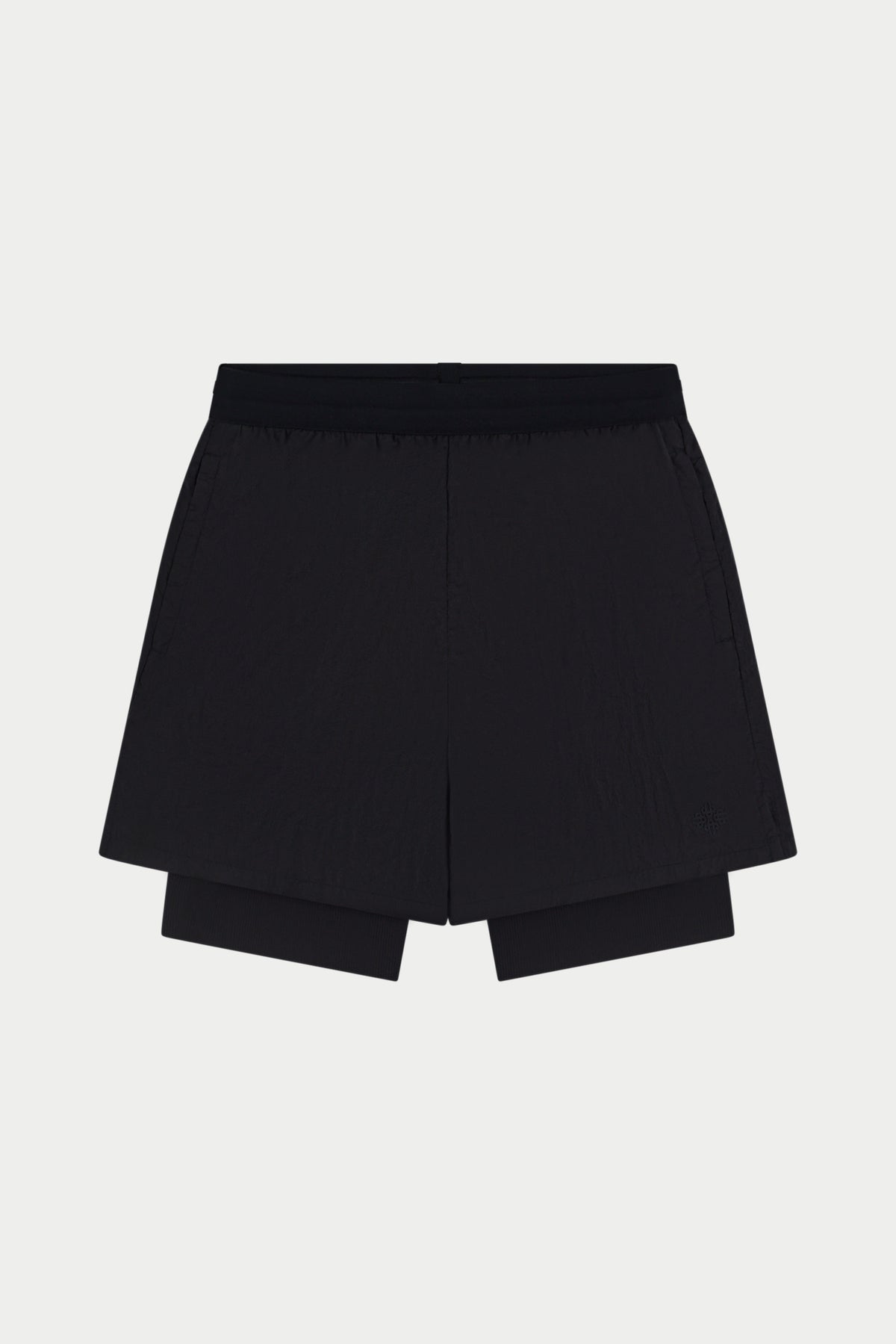2-1 TRANSPARENT RUN SHORT - BLACK