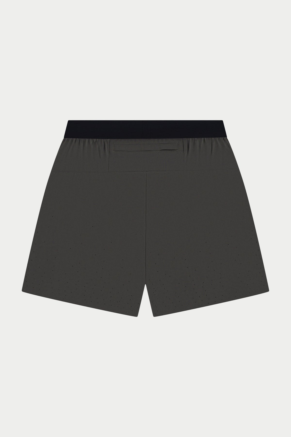 Men's Training Short in Charcoal – flat lay back view