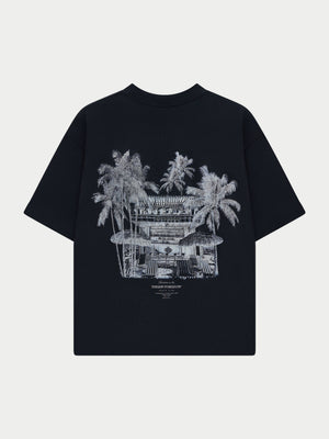 BEACH CLUB GRAPHIC T-SHIRT - BLACK