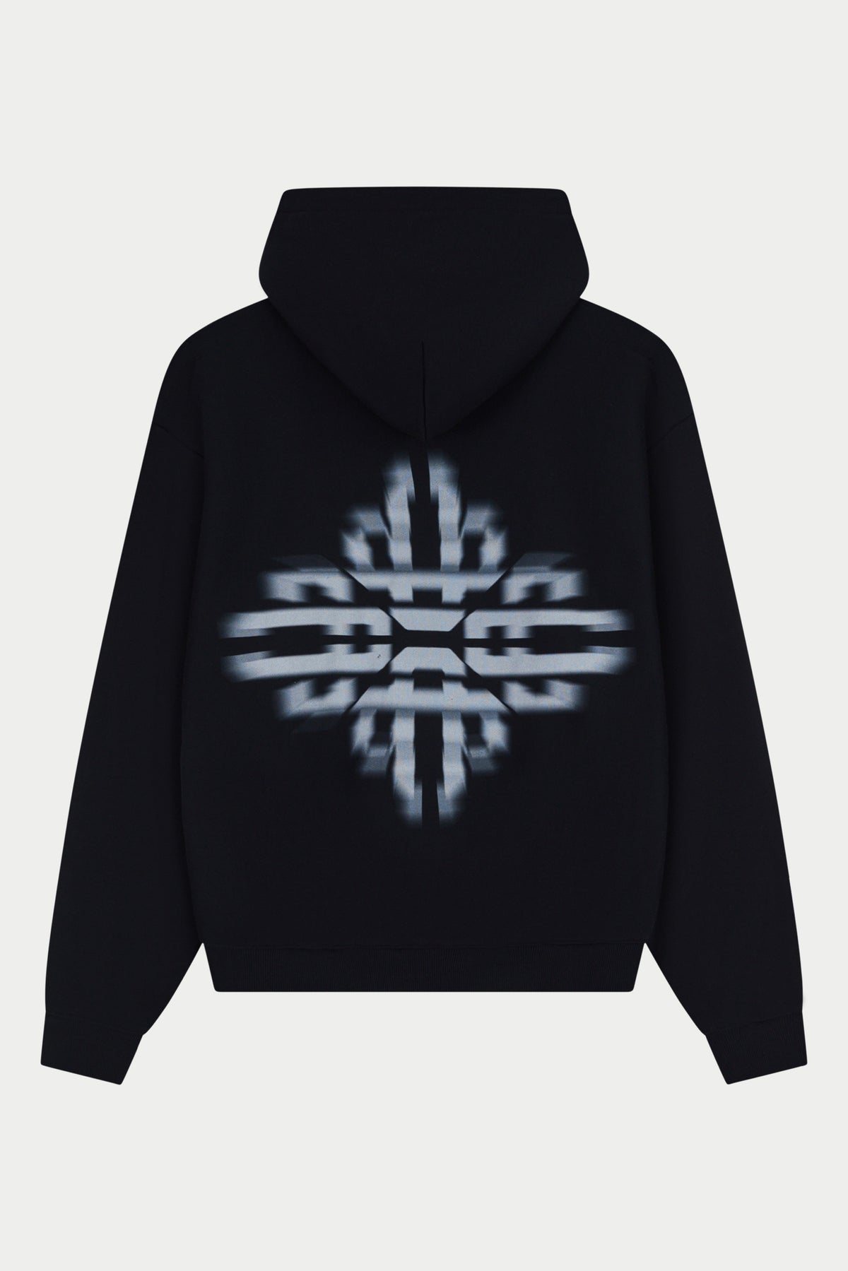 LUXURY IN MOTION GRAPHIC ZIP THROUGH HOODIE - BLACK