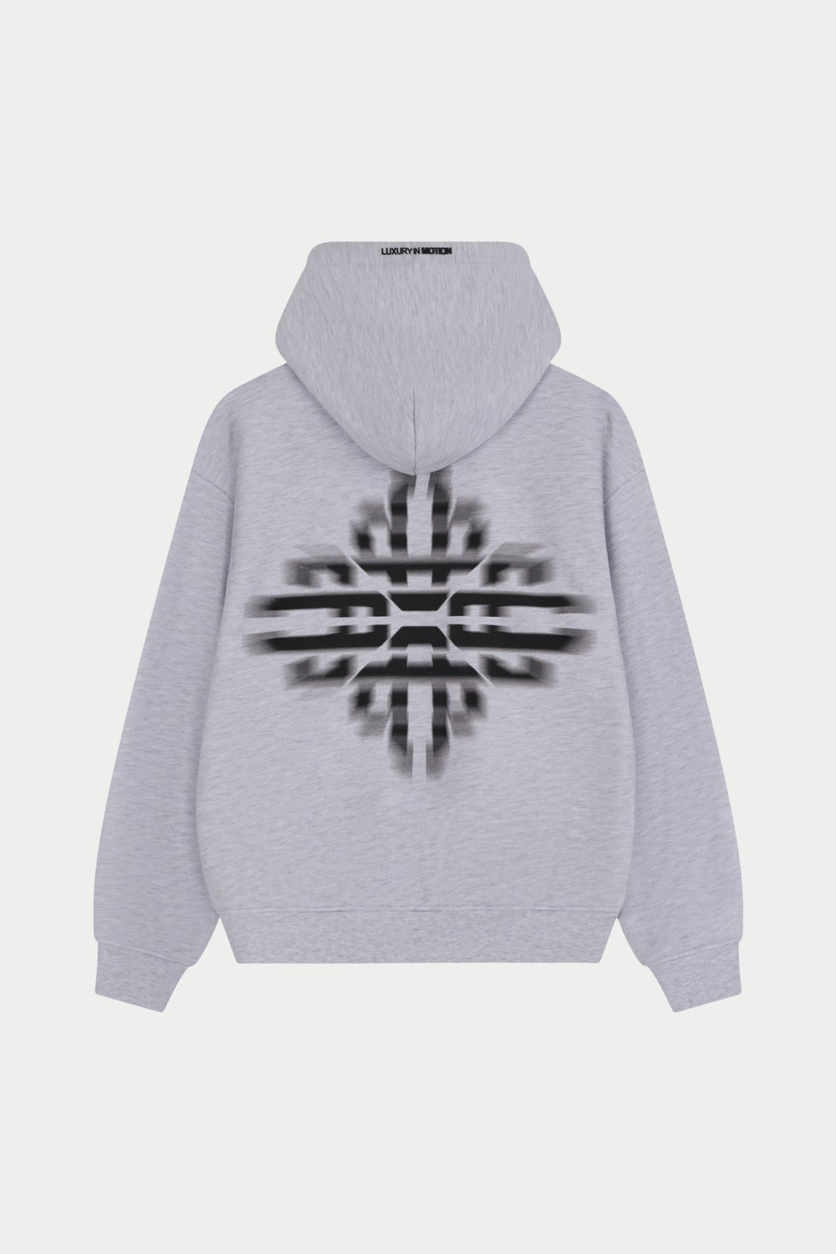 LUXURY IN MOTION GRAPHIC HOODIE - GREY MARL