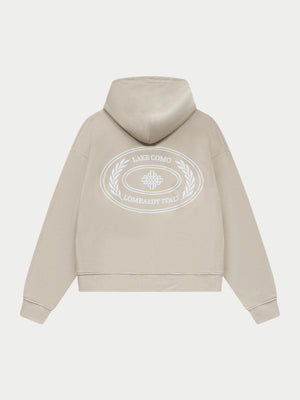 LAKE COMO OVAL GRAPHIC HOODIE - MUSHROOM