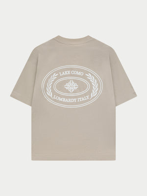 LAKE COMO OVAL GRAPHIC T-SHIRT - MUSHROOM