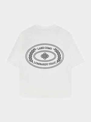 LAKE COMO OVAL GRAPHIC T-SHIRT - OFF WHITE