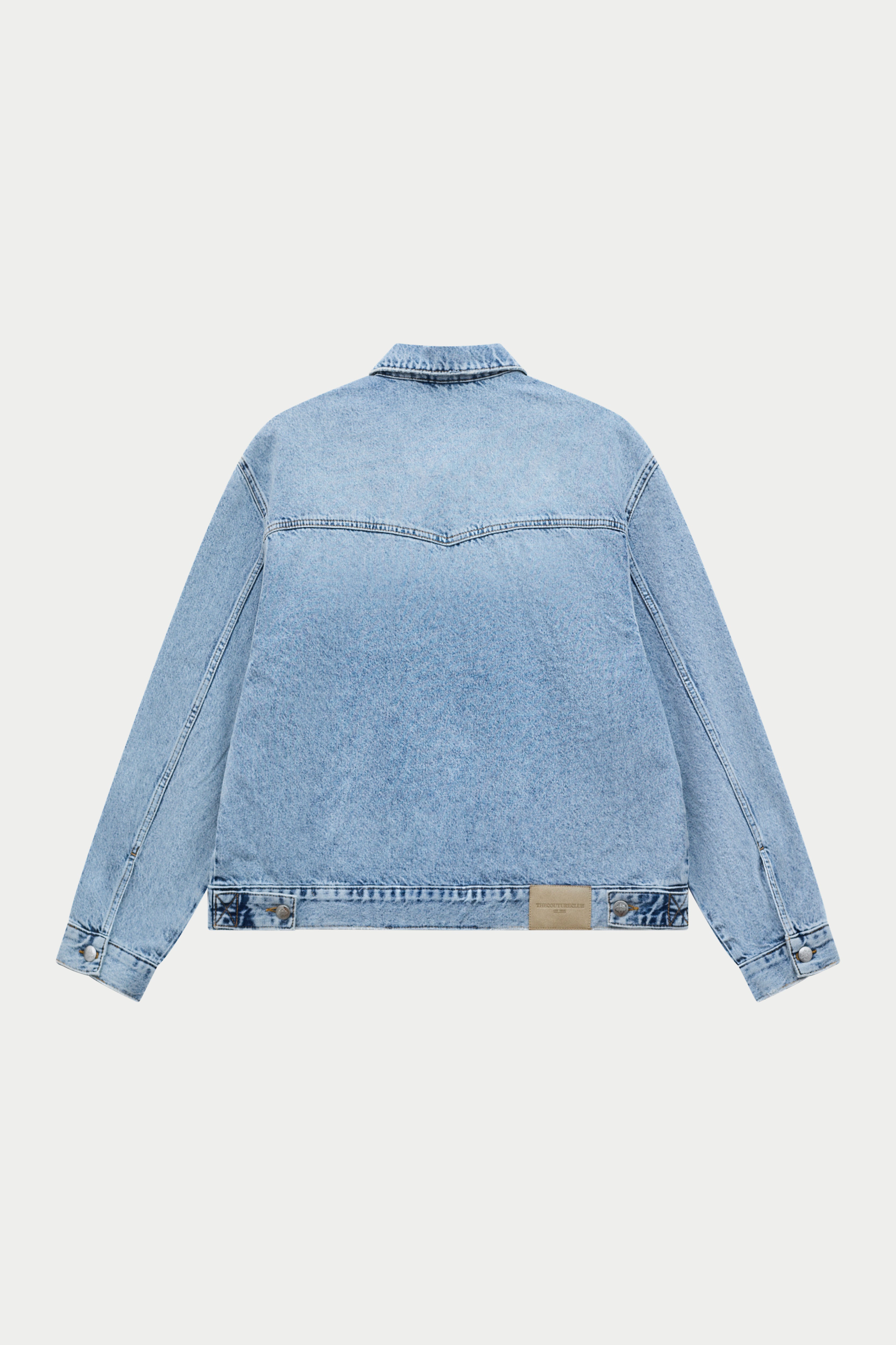 WASHED DENIM TRUCKER JACKET - BLUE WASH