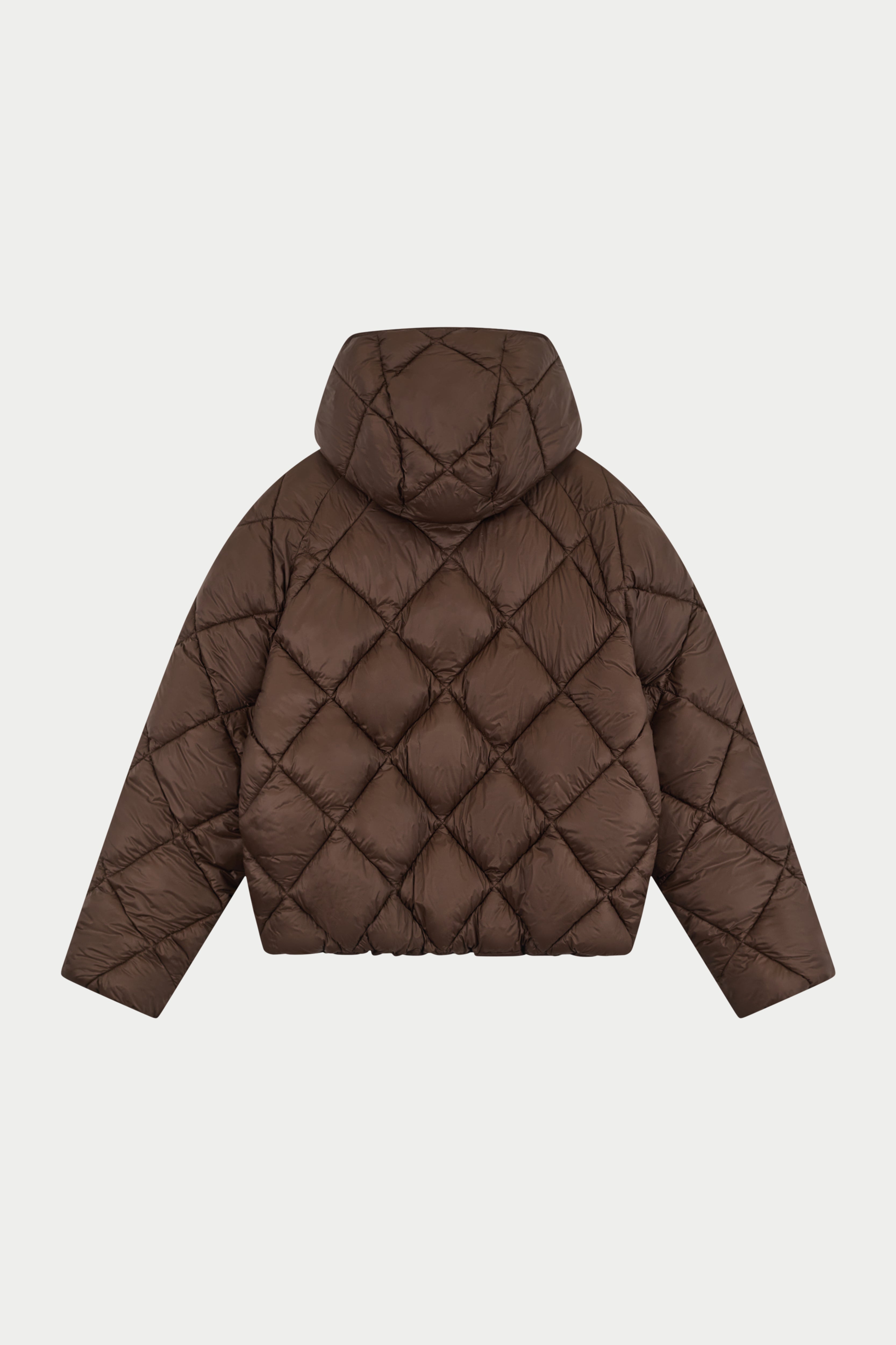 REVERSIBLE PUFFER COAT - BROWN
