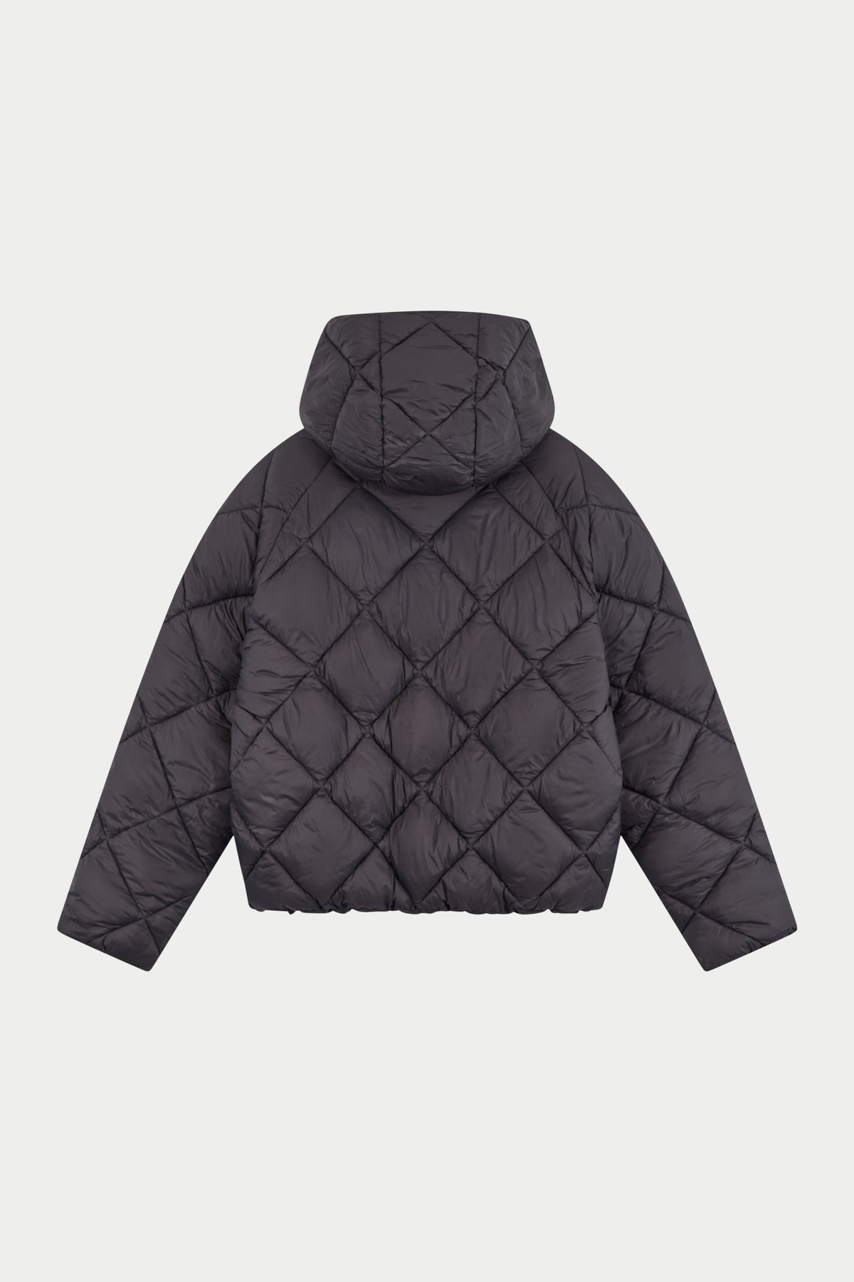 REVERSIBLE PUFFER COAT - CHARCOAL